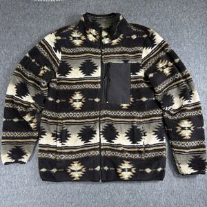 PacSun Sweater Mens Small Full Zip Fleece Pullover Southwestern Native Aztec